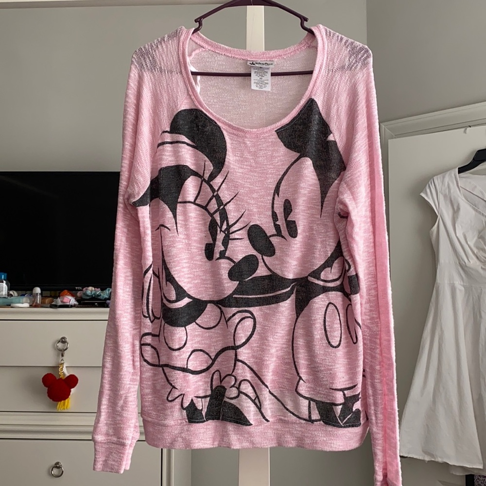 Disney parks Mickey Minnie light sweater